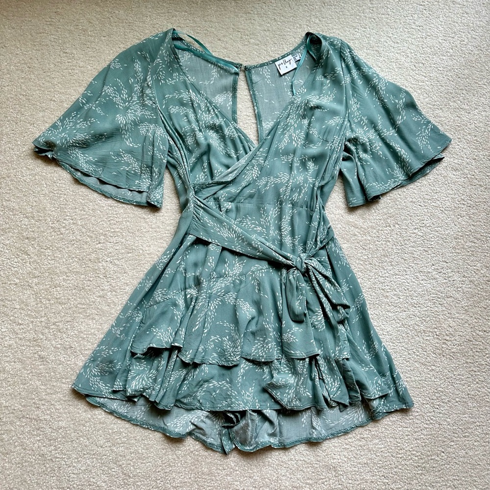 Princess Polly Louie Romper Sage